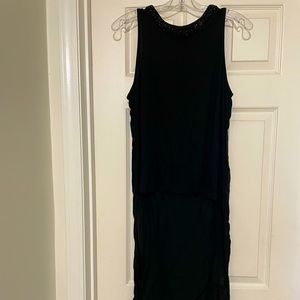 Religion hi-low tank top with beautiful beading at neck